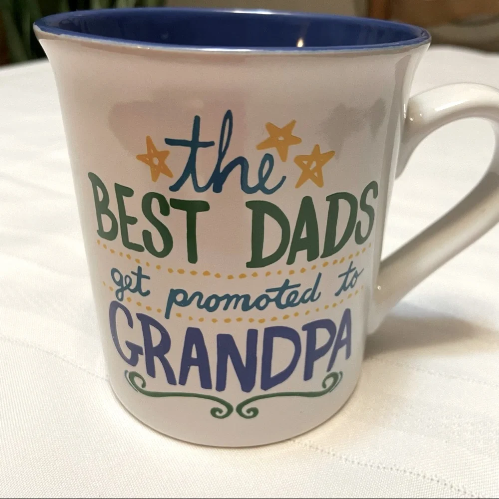 Coffee Mug “Best Dads Get Promoted to Grandpa” Ceramic Coffee Mug